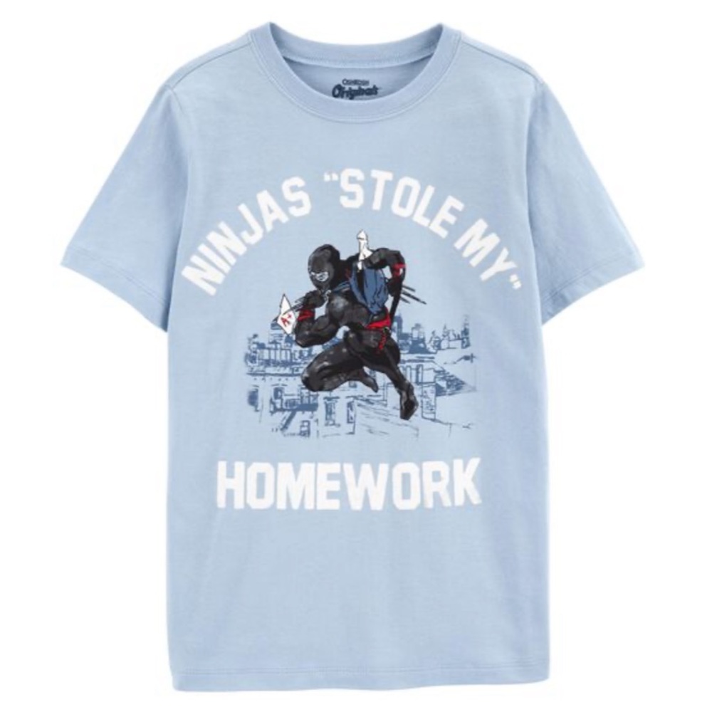 OshKosh Boys Ninjas Stole My Homework Tee Shirt